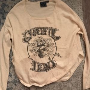 Chaser Off Cashmere White Grateful Dead Sweater